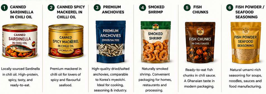 Joseph Edoh Ventures seafood product range